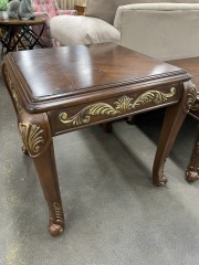 Ornate Wooden End Table