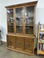 Traditional Wood China Cabinet