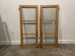 (2 in set) 1 Pair of Glass Cabinet Doors