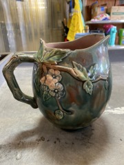 Antique 1880's Etruscan Majolica Pitcher (as is)