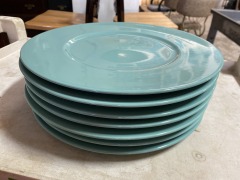 Mikasa Mint Green Color Spectrum Dinner Plate Charger set of 7 (One Chip)