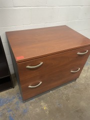 Cherry finish Two Drawer Filing Cabinet
