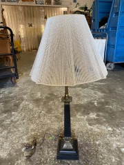 Black Brass Vintage Column Lamp