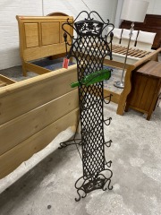 Vintage French Cast Iron Wine Bottle Holder