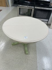 Round White Table with Leaf