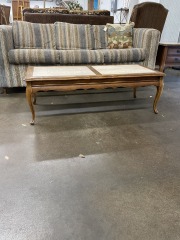 Vintage French Provincial Travertine Coffee Table