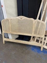 Vintage Davis Wicker Full Headboard