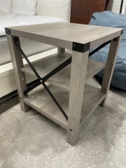 Greywash Farmhouse Side Table