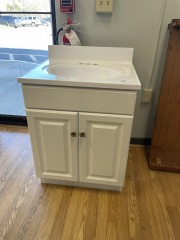 White Vanity with Top