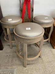 Leather Swivel Stool