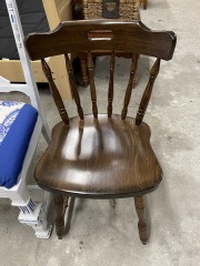 Dark Wood Captains Chair