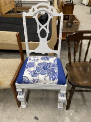 Charming Blue & White Chair