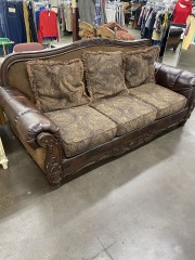 Regal Brown Paisley Couch