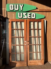 Wood French Door Set