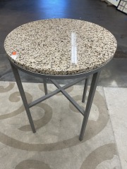 Stone Top & Metal Modern Table