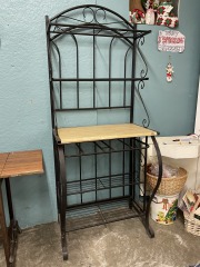 Metal and Laminate Kitchen Hutch Shelf