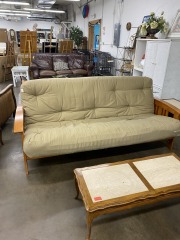 Tan Cushion Futon