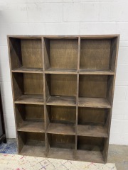 Handmade Wood Cube Shelf