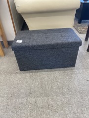 Gray Storage Ottoman