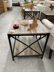 Wood\/Metal end table