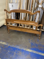 Vintage Wood Spindle Full Head & Footboard