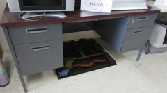 Double Pedestal Metal Office Desk