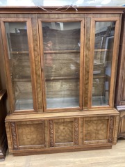 MID-CENTURY MODERN SOFT BROWN CHINA HUTCH