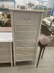 Tall Wicker Dresser