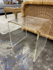 Vintage Lucite Waterfall Side Table