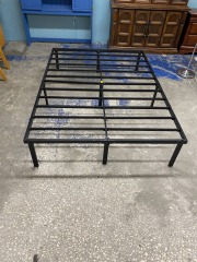 Black Metal Full Platform Bed Frame