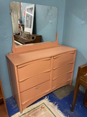 MCM Florida Furniture Co. Art Deco Coral Dresser