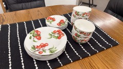 Royal Norfolk Cherry Pattern Dishes (Set of 21)