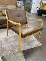 Thos Moser Hartford Collection Leather Lounge Chair