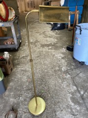 Vintage Brass Bankers Floor Lamp