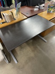 Black Laminate Metal Desk