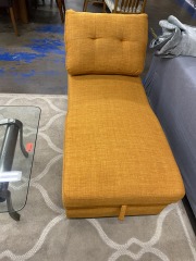 Tangerine Dreem Chaise with Storage