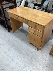 LIGHT MAPLE 4 DRAWER STUDY DESK
