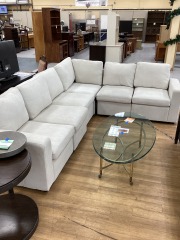 BRAND NEW 6 PIECE CORDUROY CREAM SECTIONAL