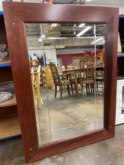 Beveled Cherry Wood-Look Mirror (45x33)