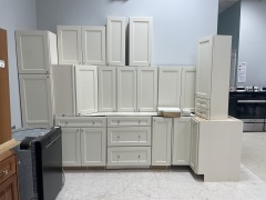 12 Piece Off White Kitchen Cabinets