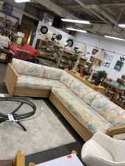 Vintage Bent Rattan Sectional