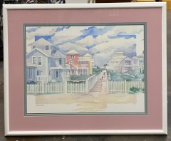Beach Houses Print Framed Art