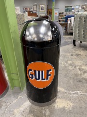 WITT Vintage Style GULF Gasoline Trash Can