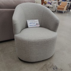 Stone & Leigh Light Grey Swivel Chair