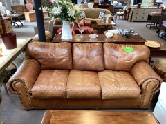 Leather Pull-Out Couch
