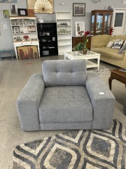Gray Oversized Plush Chair