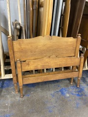 Adorable Wood Twin Headboard & Footboard