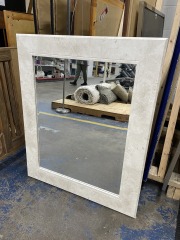 Aged Look White Mirror 36x30