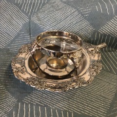 vintage silver chafing dish