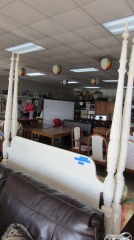 White 4 Post Queen Bed